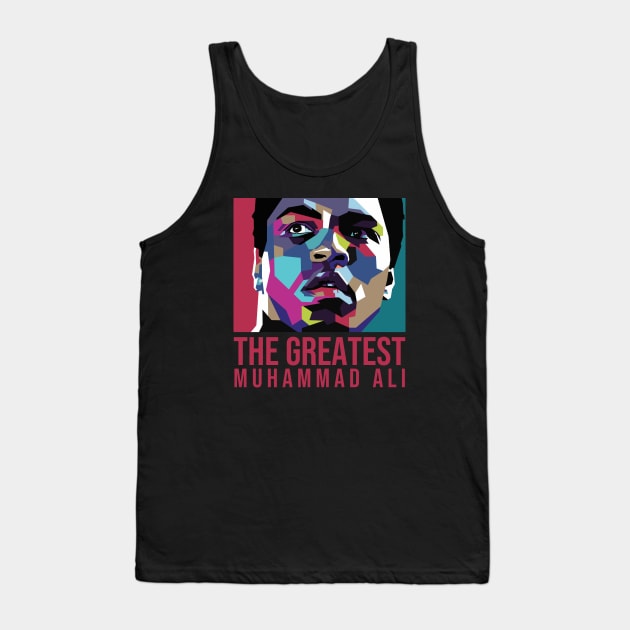 The Greatest Muhammad Ali in WPAP Tank Top by mursyidinejad